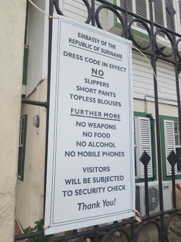 Surinamese Embassy Dress Code