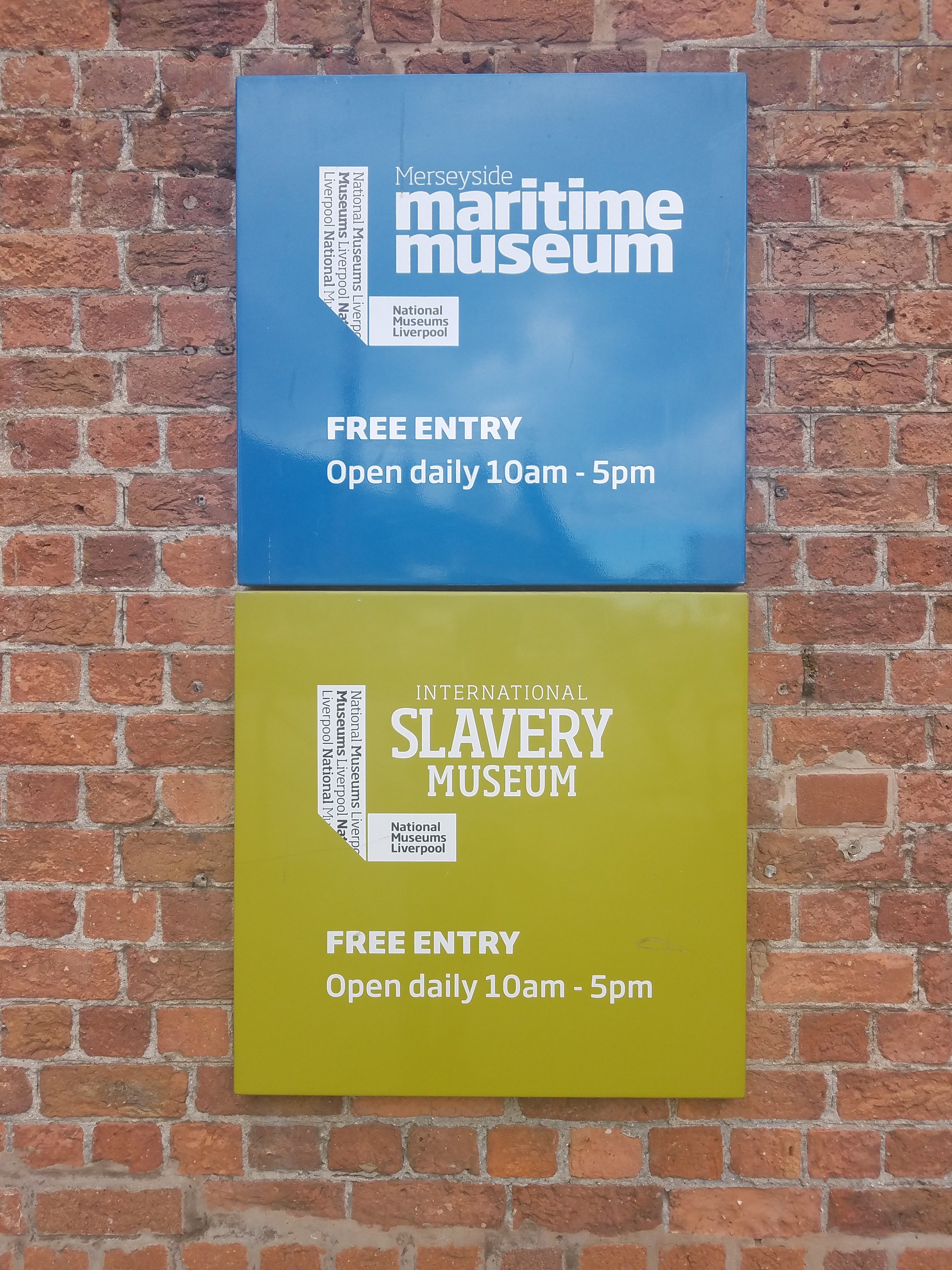 Liverpool Maritime Museum and the International Slavery Museum Signs