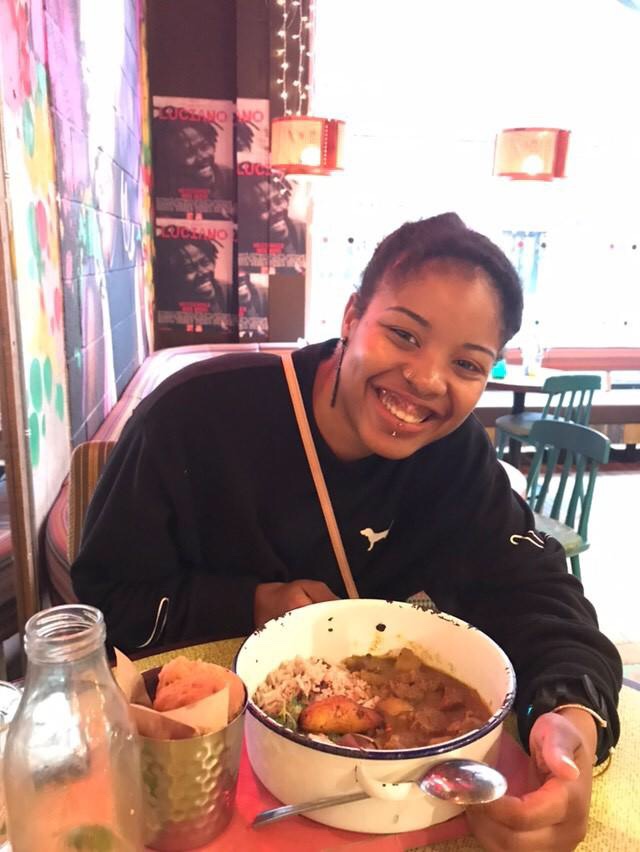 Me at the Turtle Bay restaurant in Liverpool