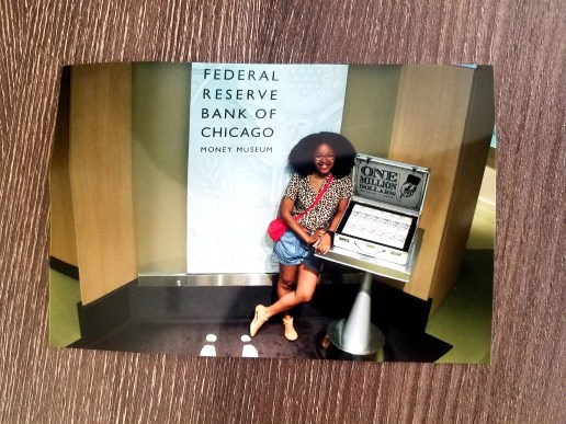 Me with a Million Dollars at the Federal Reserve Museum